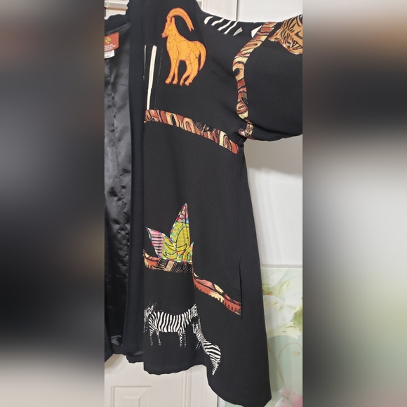 Fully Lined Cotton Trapeze Jacket - Black - 2x (Runs Large) - Picture 3 of 8